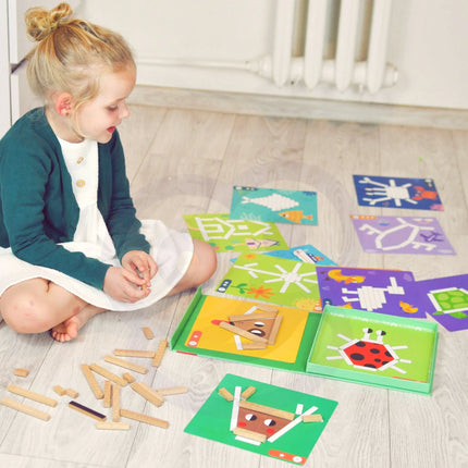 Tooky Toy magnetinė loginė dėlionė – 49 dalių kūrybinė žaidimo knygelė