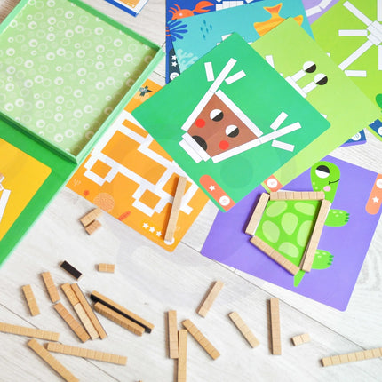 Tooky Toy magnetinė loginė dėlionė – 49 dalių kūrybinė žaidimo knygelė