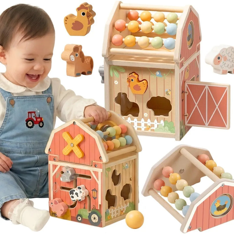 Tooky Toy medinė fermos aktyvumo stotelė