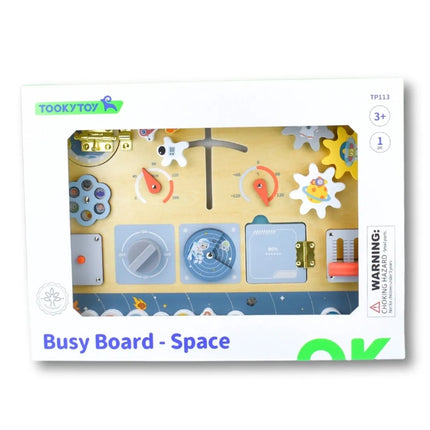 TOOKY TOY medinė Montessori edukacinė lenta „Astronautas ir kosminis laivas“