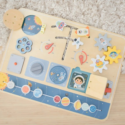 TOOKY TOY medinė Montessori edukacinė lenta „Astronautas ir kosminis laivas“