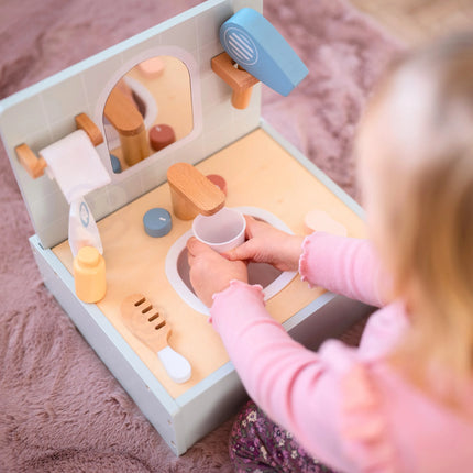Tooky Toy medinė vonios ir higienos stotelė su aksesuarais