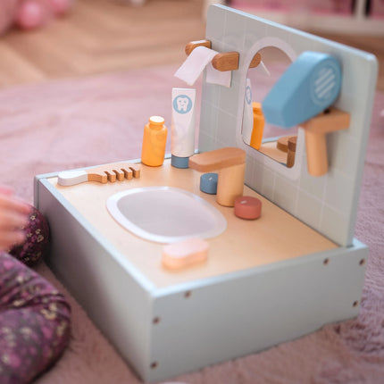Tooky Toy medinė vonios ir higienos stotelė su aksesuarais