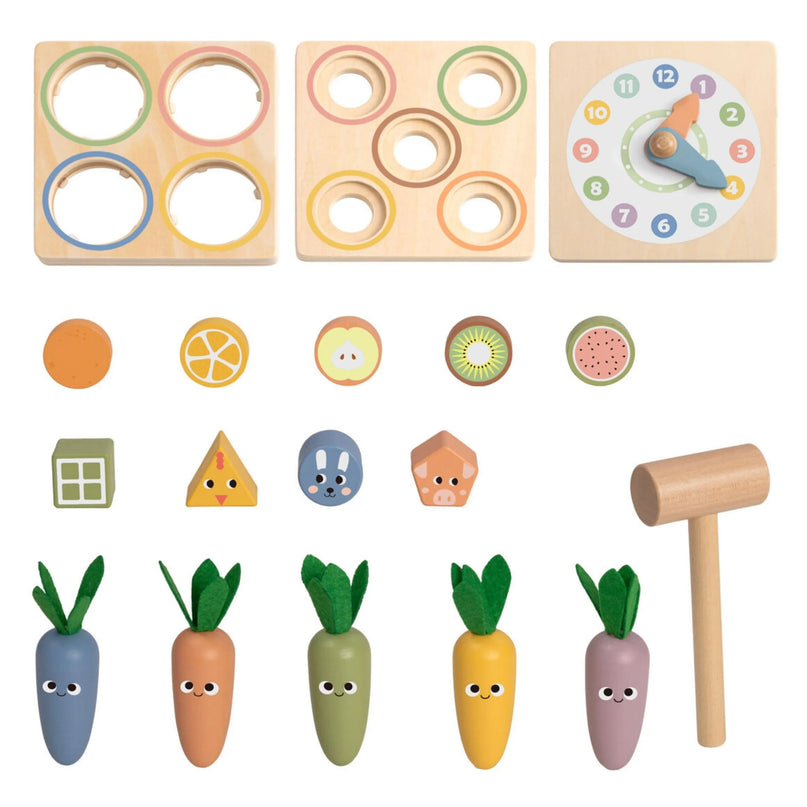 „TOOKY TOY“ medinis pavasario edukacinis kubas 5-in-1.