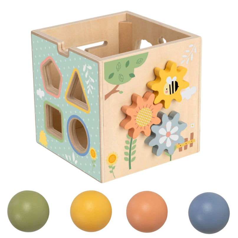 „TOOKY TOY“ medinis pavasario edukacinis kubas 5-in-1.