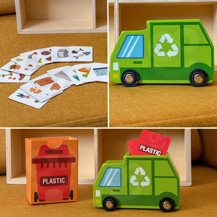 Tooky Toy medinis rūšiavimo centras „Perdirbimas“ – ekologinis Montessori žaidimas