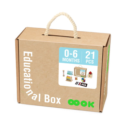 Tooky Toy Montessori XXL sensorinis rinkinys 6in1 (0–6 mėn.)