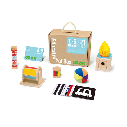 Tooky Toy Montessori XXL sensorinis rinkinys 6in1 (0–6 mėn.)