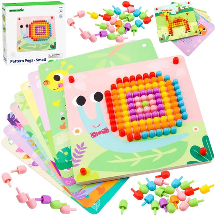 Tooky Toy smeigtukų dėlionė „Spalvotas pasaulis“