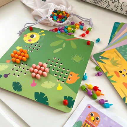 Tooky Toy smeigtukų dėlionė „Spalvotas pasaulis“