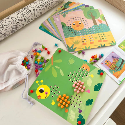 Tooky Toy smeigtukų dėlionė „Spalvotas pasaulis“