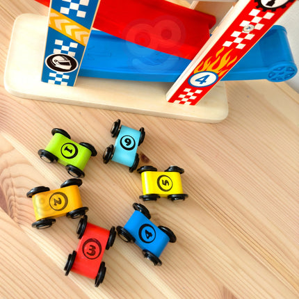 Tooky Toy spalvota kaskadinė automobilių trasa
