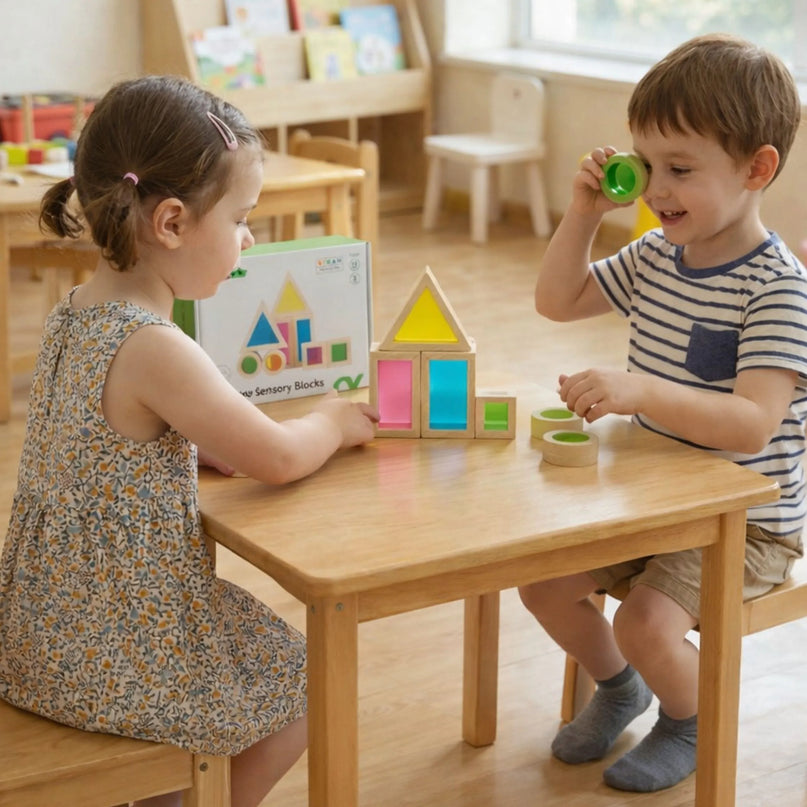 TOOKY TOY spalvotos veidrodinės kaladėlės