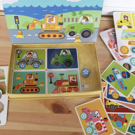 Montessori mokomoji galvosūkio magnetinė dėžutė vaikams TOOKY TOY 80 el.