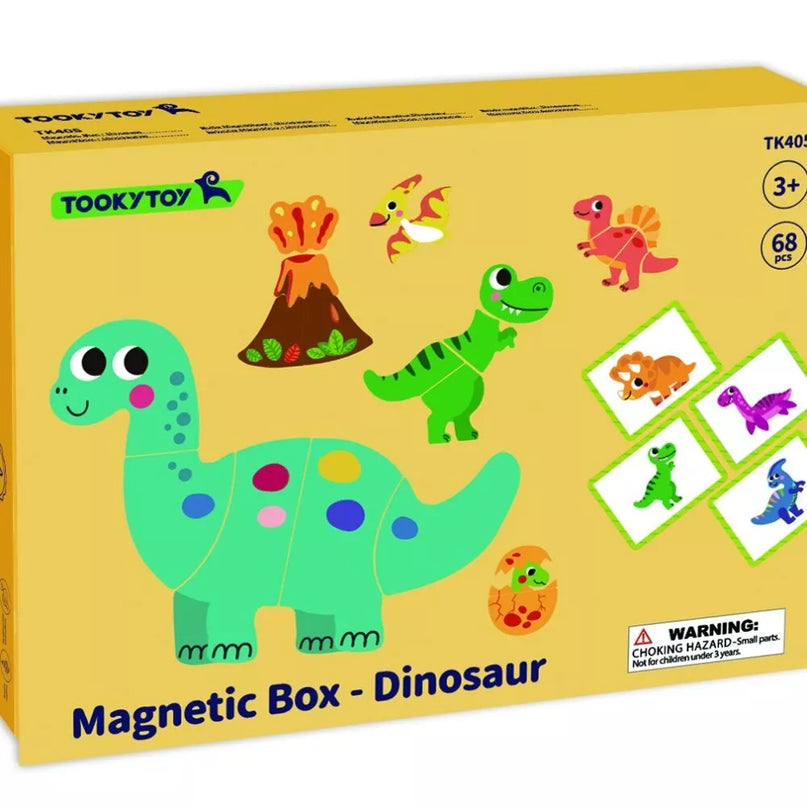  TOOKY TOY magnetinė dėlionė Dinozaurų dėlionė