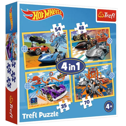 Trefl Hot Wheels 4in1 dėlionė