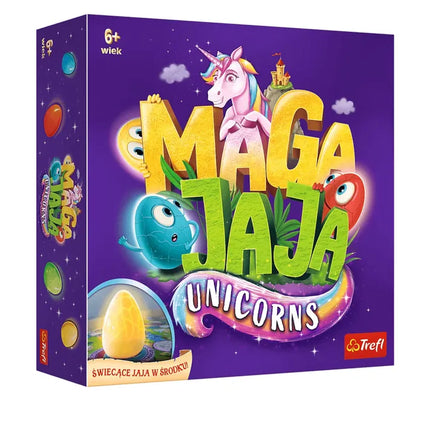 Trefl Magajaja Unicorn – šviečiantys kiaušiniai, atminties ir strategijos žaidimas