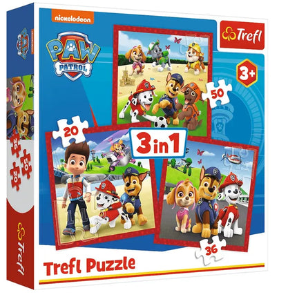Trefl Paw Patrol 3in1 dėlionė