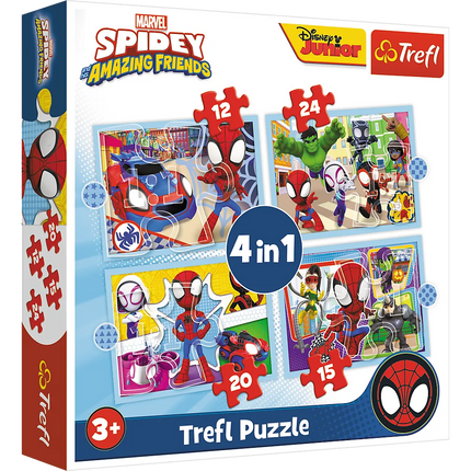 Trefl „Spidey komanda“ – 4in1 dėlionės