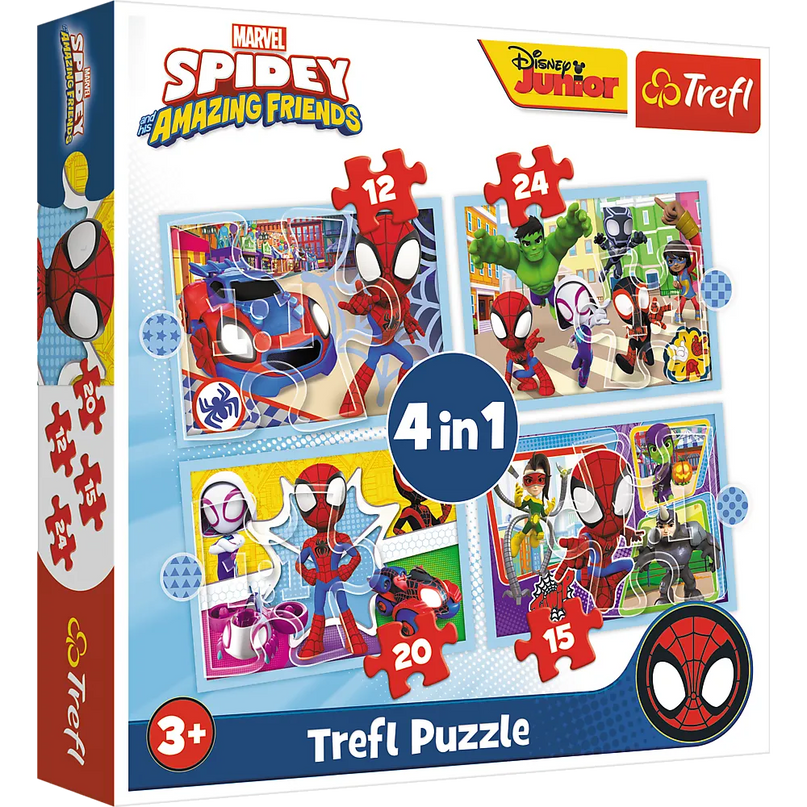 Trefl „Spidey komanda“ – 4in1 dėlionės
