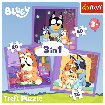 Trefl „Susipažink su Bluey“ – 3in1 dėlionė