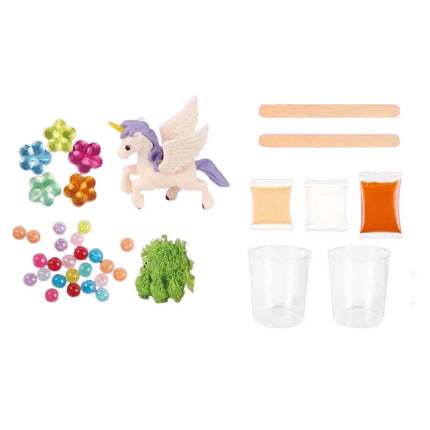 Unicorn Terrarium – kristalų auginimo rinkinys vaikams, vienaragio terariumas
