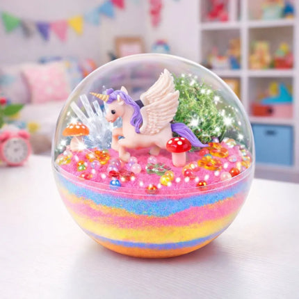 Unicorn Terrarium – kristalų auginimo rinkinys vaikams, vienaragio terariumas