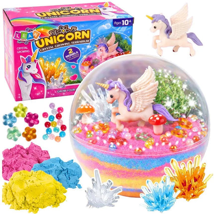 Unicorn Terrarium – kristalų auginimo rinkinys vaikams, vienaragio terariumas