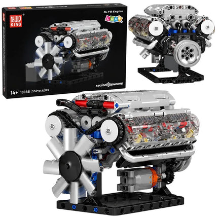 „V8 Engine 552“ – mechaninis V8 variklio konstruktorius su judančiomis dalimis