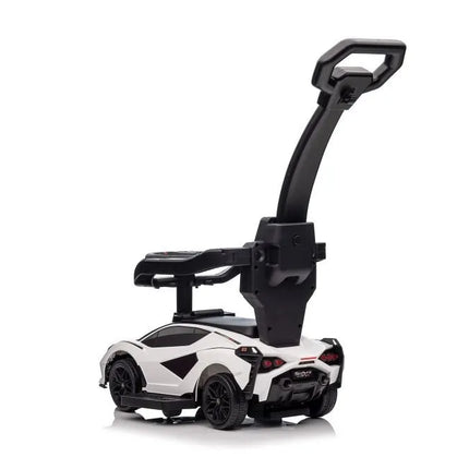 Vaikiška stumiama mašinėlė Lamborghini QLS‑996T – balta