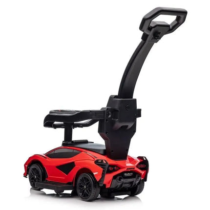 Vaikiška stumiama mašinėlė Lamborghini QLS‑996T – raudona