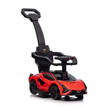 Vaikiška stumiama mašinėlė Lamborghini QLS‑996T – raudona