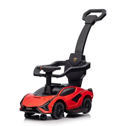 Vaikiška stumiama mašinėlė Lamborghini QLS‑996T – raudona