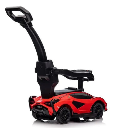 Vaikiška stumiama mašinėlė Lamborghini QLS‑996T – raudona