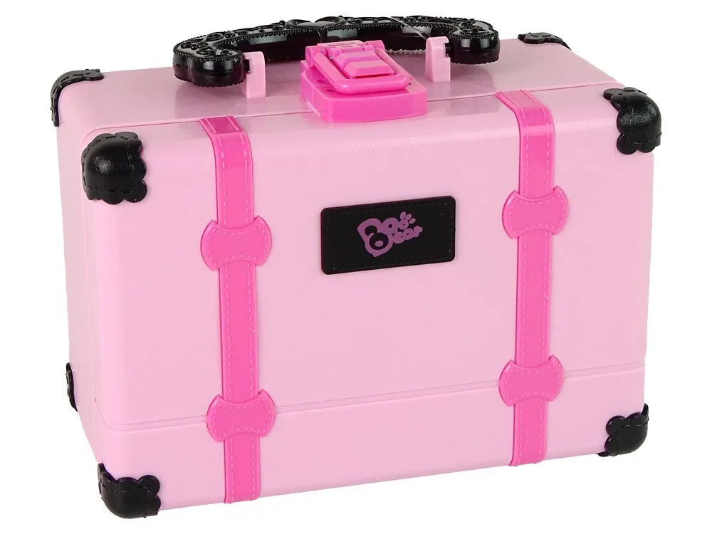 Vaikiškas kosmetikos lagaminėlis su veidrodžiu