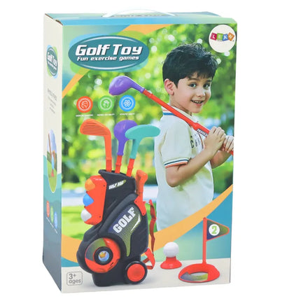 Vaikiškas mini golfas su vežimėliu