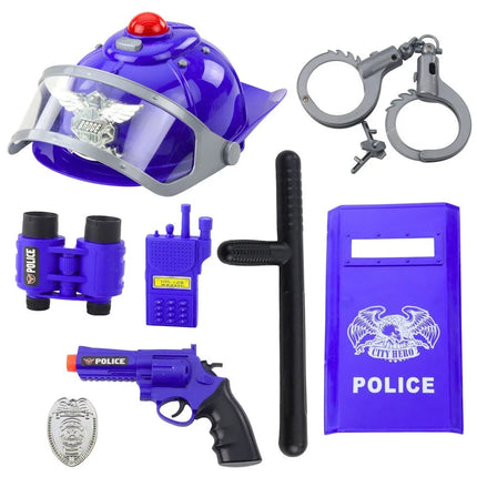 Vaikiškas policijos rinkinys – šalmas, aksesuarai ir ženklelis