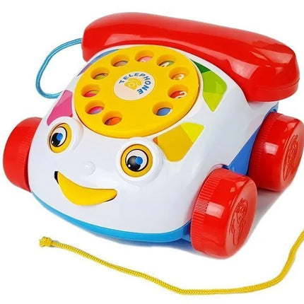 Vaikiškas telefonas ant ratukų – traukiamas
