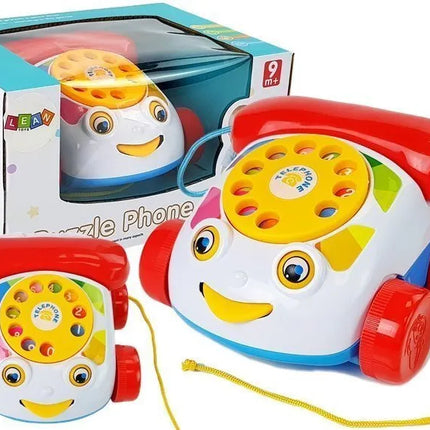 Vaikiškas telefonas ant ratukų – traukiamas