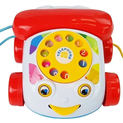 Vaikiškas telefonas ant ratukų – traukiamas