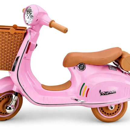 Vespa XW‑03 rožinis 12V paspirtukas