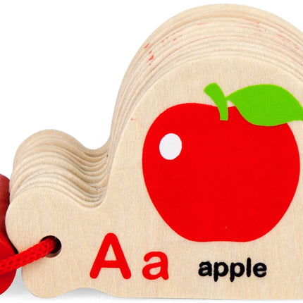 VIGA medinė Montessori abėcėlės ir anglų kalbos mokymosi knygelė