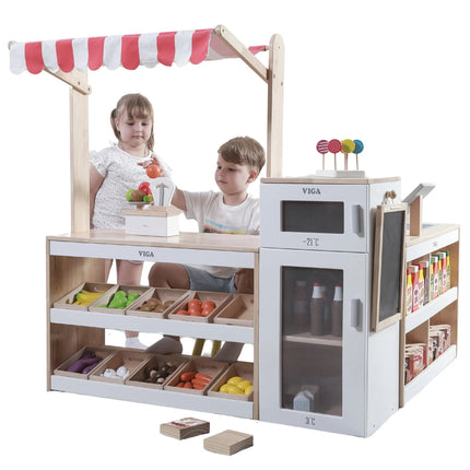 „VIGA“ medinis parduotuvės / prekybos kiosko rinkinys XXL