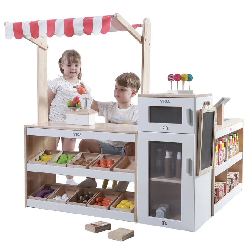 „VIGA“ medinis parduotuvės / prekybos kiosko rinkinys XXL