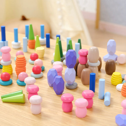 Viga Montessori medinis rūšiuoklis – 141 el.