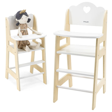 Viga PolarB medinė lėlių maitinimo kėdutė (3+) – tinka lėlėms iki 38 cm