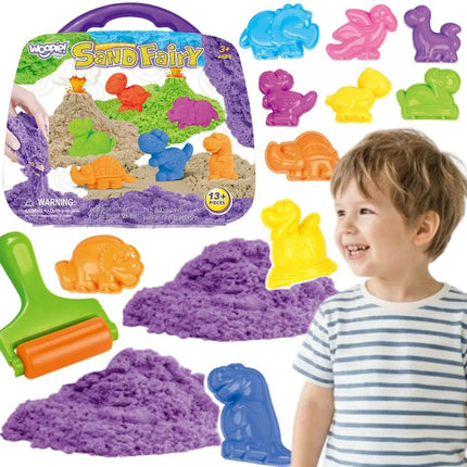 Woopie 13 dalių dinozaurų kinetinio smėlio rinkinys