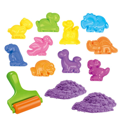 Woopie 13 dalių dinozaurų kinetinio smėlio rinkinys