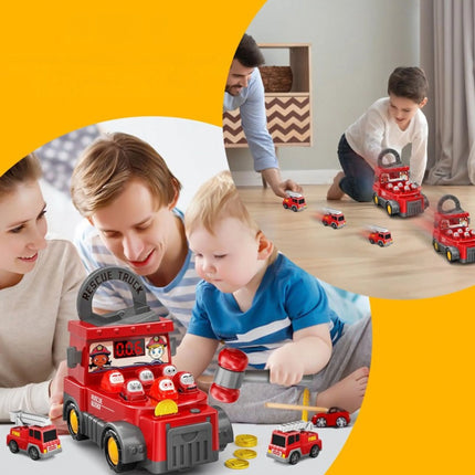 Woopie 2in1 gaisrinės sunkvežimis su žaidimu „Užmušk kurmį“