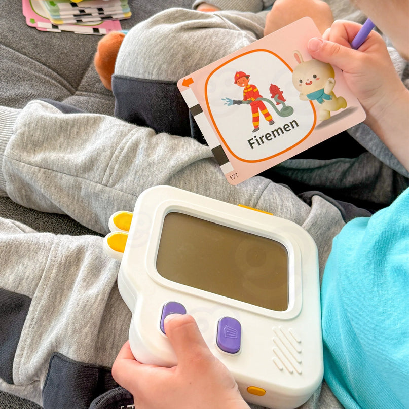 Woopie 2in1 mokomasis LCD piešimo ir anglų kalbos tabletas su garso kortelėmis